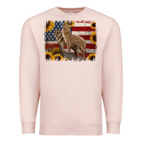 Pale Pink american th of july wolves Premium Sweatshirt - Jasminsmagicworld