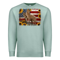 Seafoam american th of july wolves Premium Sweatshirt - Jasminsmagicworld