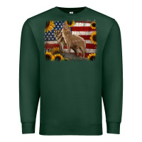 Sports Green american th of july wolves Premium Sweatshirt - Jasminsmagicworld