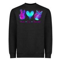 Black Peace Love Mermaid Heavyweight Sweatshirt - Jasminsmagicworld