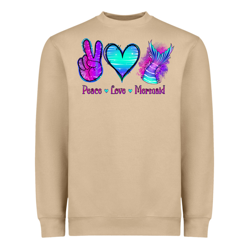 Peace Love Mermaid Heavyweight Sweatshirt by Jasminsmagicworld | Teevron