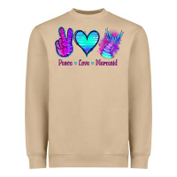 Mushroom Peace Love Mermaid Heavyweight Sweatshirt - Jasminsmagicworld