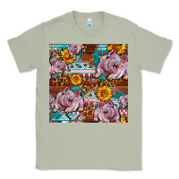 Matcha Western Landrace Pig With Sunflowers Seamless Classic Tee - FaDigitalArtStudio