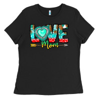 Black Love Mom Ladies Tee - CowhideDigitalArt