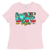 Bubblegum Pink Love Mom Ladies Tee - CowhideDigitalArt