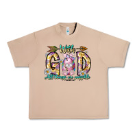 Burro With God All Things Are Possible Easter Day Urban Heavy Tee - CowhideDigitalArt