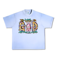 Grape Ice With God All Things Are Possible Easter Day Urban Heavy Tee - CowhideDigitalArt