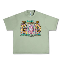 Oil Green With God All Things Are Possible Easter Day Urban Heavy Tee - CowhideDigitalArt