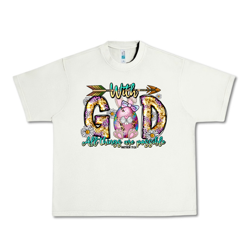 With God All Things Are Possible Easter Day Urban Heavy Tee by CowhideDigitalArt | Teevron
