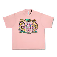 Salmon With God All Things Are Possible Easter Day Urban Heavy Tee - CowhideDigitalArt