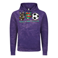 Cloud Purple peace love soccer Vintage Hoodie - CowhideDigitalArt