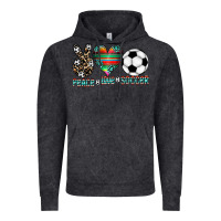 Vintage Black peace love soccer Vintage Hoodie - CowhideDigitalArt
