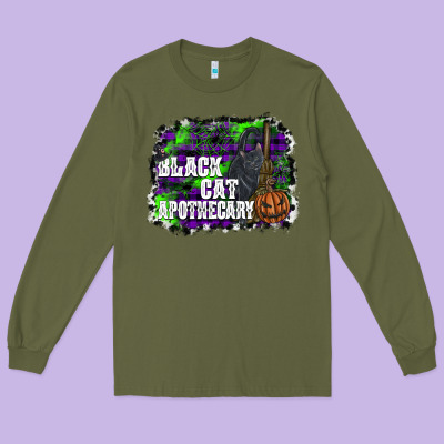 Black Cat Apothecary Long Sleeve Tee Designed By Sublimationcraftshop