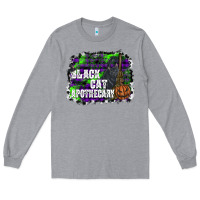 Heather Grey black cat apothecary Long Sleeve Tee - SublimationCraftShop