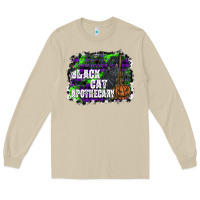 Mushroom black cat apothecary Long Sleeve Tee - SublimationCraftShop