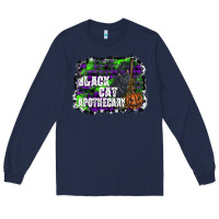 Navy black cat apothecary Long Sleeve Tee - SublimationCraftShop
