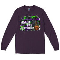 Plum black cat apothecary Long Sleeve Tee - SublimationCraftShop