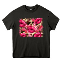 Valentine's Day Pink Plaid Red Glitter Cowhide Heavy Core Tee | Teevron