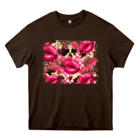 Chocolate Brown Valentine's Day pink plaid red glitter cowhide Heavy Core Tee - FaDigitalArtStudio