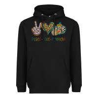 Black Peace Love Pumkins Heavyweight Hoodie - Jasminsmagicworld