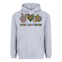 Heather Grey Peace Love Pumkins Heavyweight Hoodie - Jasminsmagicworld