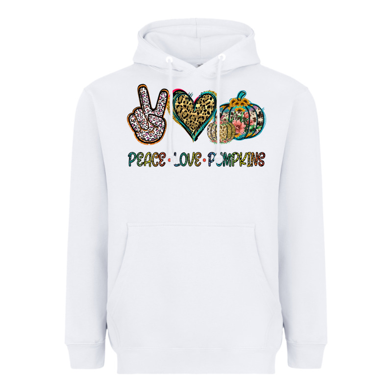 Peace Love Pumkins Heavyweight Hoodie by Jasminsmagicworld | Teevron