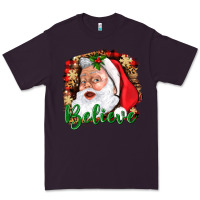 Plum Believe And Santa Premium Tee - BundleAndBundleShop