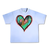 Grape Ice Feather Heart Urban Heavy Tee - Jasminsmagicworld