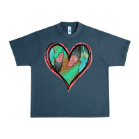 Midnight Navy Feather Heart Urban Heavy Tee - Jasminsmagicworld