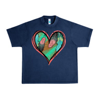 Navy Feather Heart Urban Heavy Tee - Jasminsmagicworld