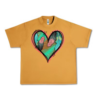Peanut Butter Feather Heart Urban Heavy Tee - Jasminsmagicworld