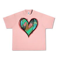 Salmon Feather Heart Urban Heavy Tee - Jasminsmagicworld