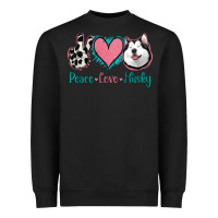Black Peace Love Husky Heavyweight Sweatshirt - Jasminsmagicworld