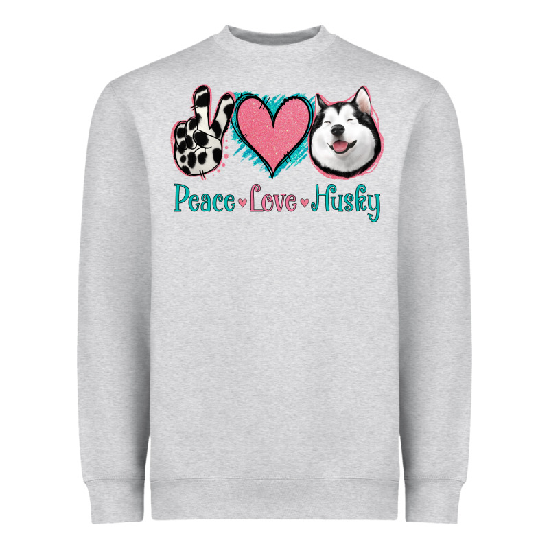Peace Love Husky Heavyweight Sweatshirt by Jasminsmagicworld | Teevron
