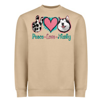 Mushroom Peace Love Husky Heavyweight Sweatshirt - Jasminsmagicworld