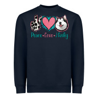 Navy Peace Love Husky Heavyweight Sweatshirt - Jasminsmagicworld