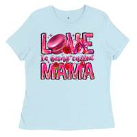 Baby Blue Love is Being Called Mama Ladies Tee - CowhideDigitalArt