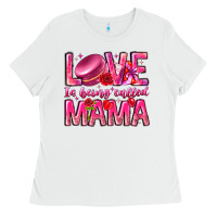 White Love is Being Called Mama Ladies Tee - CowhideDigitalArt