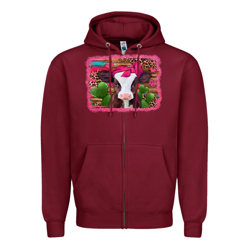 Valentines Day Baby Calf Zipper Hoodie by Jasminsmagicworld | Teevron