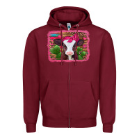 Burgundy valentines day baby calf Zipper Hoodie - Jasminsmagicworld