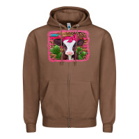 Chestnut valentines day baby calf Zipper Hoodie - Jasminsmagicworld