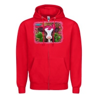 Red valentines day baby calf Zipper Hoodie - Jasminsmagicworld