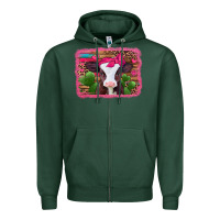 Sports Green valentines day baby calf Zipper Hoodie - Jasminsmagicworld