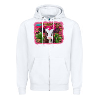 White valentines day baby calf Zipper Hoodie - Jasminsmagicworld