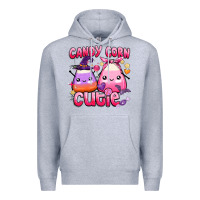 Heather Grey candy corn cutie Premium Hoodie - BarkalooDesign