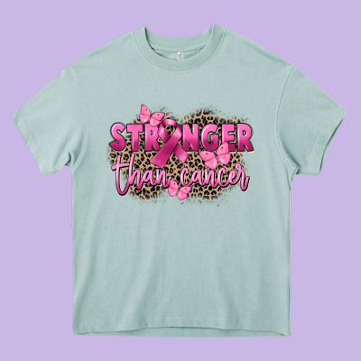 Stronger Than Cancer Heavy Core Tee Designed By Fadigitalartstudio