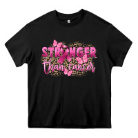 Black Stronger than Cancer Heavy Core Tee - FaDigitalArtStudio