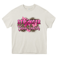 Cream Stronger than Cancer Heavy Core Tee - FaDigitalArtStudio