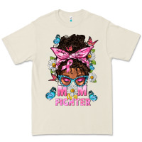 Bone Mom Is A Fighter And Afro Messy Bun Mom Premium Tee - BundleAndBundleShop