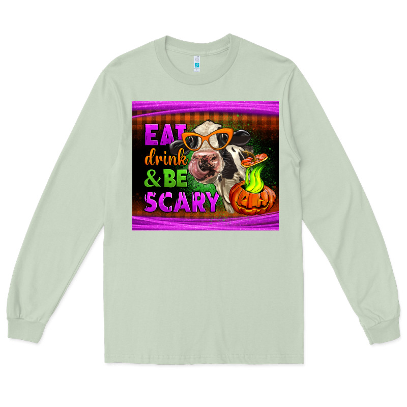 Eat Drink And Be Scary Cow Long Sleeve Tee by LillyAllenDesigns | Teevron